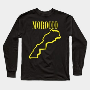 Vibrant Morocco Africa: Unleash Your 90s Grunge Spirit! Long Sleeve T-Shirt